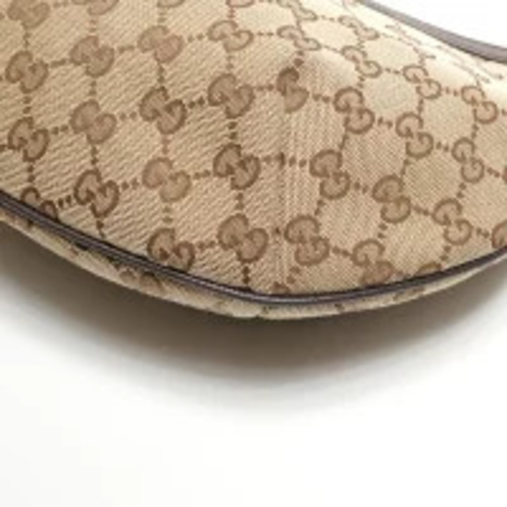 Gucci GG Canvas Half Moon Shoulder Bag Brown - Picture 7 of 13